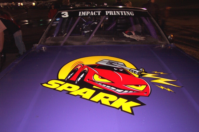 SPARK Logo on the hood of the #3.